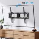MOUNTUP TV Wall Mount Tilting TV Mount Bracket for Most 37-82 Inch Flat Screen/Curved Low Profile Wall Mount Saving Space Max VESA 600x400mm Hold up to 132 lbs Fit 16" 18" 24" Stud MU0008