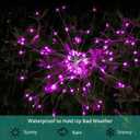 JJGoo Solar Firework Lights, 2 Pack 120 LEDs 2 Lighting Modes Solar Garden Lights Outdoor Waterproof for Yard Patio Walkway Pathway Party Wedding Christmas Decorative - Pink