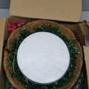 HyeFlora Artificial Faux Hanging Plants Flowers Basket for Spring Summer Outdoor Outside Decoration, Fake Silk Colorful Daisy Eucalyptus in Planter UV Resistant Realistic for Porch Patio Balcony Yard (Purple Pink)