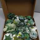 Floweroyal Artificial Flowers Combo Green Flowers Mix Silk Flowers Dahlia Roses with Stems for DIY Wedding Bridal Bouquets, Baby Shower, Floral Arrangement, Table Centerpieces, Home Decorations.