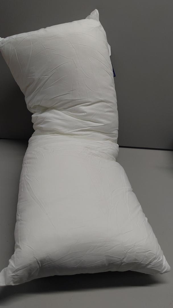 MIULEE Goose Feather Down 12x32Pillow Insert  with 100% Down-Proof Cotton Cover, Soft Fluffy Decorative Pillow for Sofa Bed Couch Living Room White