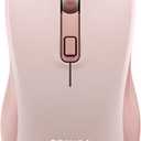 seenda Bluetooth Wireless Mouse, Bluetooth & 2.4G USB Dual Mode, Quiet Clicks, Smooth Tracking, 3-Level Adjustable 1600 DPI,Compact and Portable Mouse for Laptops, Tablets and More-Pink