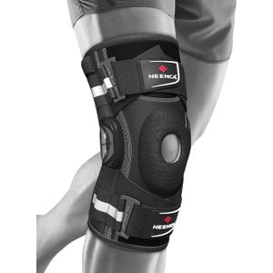 NEENCA Professional Knee Brace for Knee Pain, Hinged Knee Support with Patented X-Strap Fixing System, Medical for Pain Relief, Arthritis, Meniscus Tear, ACL, PCL, MCL, Runner, Sport (Black - Single)
