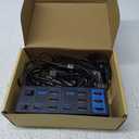 KVM Switch 3 Monitors 2 Computers HDMI 4K60Hz USB3.0 KVM Switch 2 Ports with 4 USB Ports for 2 Computers Sharing Triple Monitor and 4 USB Devices Support Extended & Copy Mode with 2 USB Cables (Deep Blue)