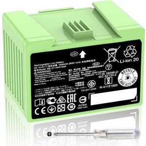ABL-D1 Battery for iRobot Roomba i7 i7+ j7 j7+ 7150 7158 7556 7558 i3 i3+ i4 i4+ i8 i8+ and e5 e6 5150 6198 Replacement Battery for Roomba i and e and j Series
