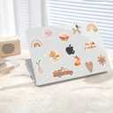 G JGOO Compatible with MacBook Air 13 inch Case 2026 2025-2022 M5 A3449 M4 A3240 M3 A3113 M2 A2681, Clear Glitter Hard Shell for MacBook Air 13.6 inch Case + Keyboard Cover +50 Pcs Laptop Sticker