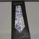 Men's Floral Print Cotton Necktie 2.56" Skinny Tie Suitable for Various Occasions (07)
