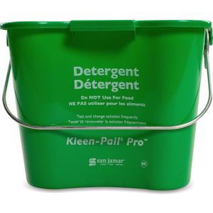 San Jamar Kleen-Pail Pro, Bucket with Handle for Cleaning Products in Commercial and Home Setting, 3 Qts, 1 Count, Green