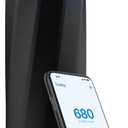Boost Smart Water Bottle with Reminder to Drink, 24oz BPA-Free Stainless Steel Vacuum Insulated Bottle, Wide Mouth Water Tracker with APP, Ideal for Gift (Ebony)