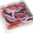 32PCS Eyelash Curler Refills with a Square-Case, Colorful Eyelash Curler Pads, Compatible with Universal Lash Curler, Soft and Elastic to Curl Your Lashes Perfectly