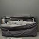 KOOLABABY Baby Bedside Sleeper - Bassinet & Bedside Crib with Height Adjustment & Wheels - Can Be Placed Next to Bed - Attaches to Parents Bed - Easy to Fold & Carry Bassinet (Grey)