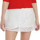 Women's Short Sleeve Cropped Cardigan Button Down Sweater Lightweight Knit Shrugs (Red, XL)