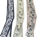 3 x OULIGET Retro Floral Small Ribbon Silk Scarf,Girl Heart Hair Scarf Tie Neck Scarf,Purse Headband Handbag scarves Fashion Gift