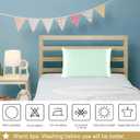 uxcell 1 Pack 100% Charmeuse Pure Silk Pillowcase for Hair and Skin, 350TC 19 Momme Soft Breathable Pillow Case with Hidden Zipper, Light Green Silk Pillowcase Travel (14x20inch)