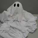 Halloween Hanging Ghost Lights Decorations, Warm White LED, Swinging Ghost Home Decor, 3 Modes Adjustable, Party Garden Yard Scary Cute Spooky Gifts (White 2Pack)