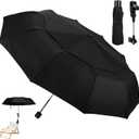 Chair Umbrella with Universal Clamp, Portable Canopy Sunshade, Adjustable 360° Swivel, UPF 50 Plus UV Protection, Clip On Umbrella for Beach Chair, Camping Chair Patio, Stroller, Wheelchair Golf Cart