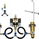 Upgraded Series Rough-In Valve with Drain Assembly,1/2-Inch IPS Connections,Compatible with Moen Widespread Bathroom Sink Faucet,S9000-series,Brass Construction