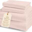 LANE LINEN Luxury 100% Egyptian Cotton Bed Sheets Full Size - 1000 Thread Count, Fully Elasticized Reinforced 15" Extra Deep Pocket Full Sheets, Soft & Comfy Sateen Weave for Silky Finish-Sepia Rose
