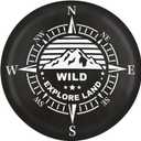 Explore Land 28-29.75 inch Spare Tire Cover Fit Trailer, RV, SUV, Truck, Tough Tire Wheel Soft Cover, Compass