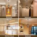 Farmhouse orb Metal Chandelier，4-Light Vintage Handmade Rustic Wood Pendant Hanging Light Fixture for Kitchen Island Dining Room Living Room Bedroom Foyer Hallway, CH-A026-4