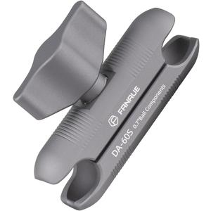 FANAUE Double Socket Arm Connects to 17mm Ball Head Adapter Only, Compatible with Garmin GPS Mount and Bike Motorcycle Phone Holder, Made of Aluminum Alloy with a Length of 2.44".