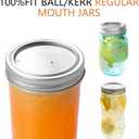 100-Count [Wide Mouth] Canning Lids for Ball, Kerr Jars - Split-Type Metal Mason Jar Lids for Canning - Food Grade Material, 100% Fit & Airtight for Regular Mouth Jars (86mm Wide Mouth100 Lids)