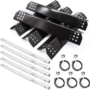 Replacement Parts for Nexgrill 720-0882A 720-0896 720-0925 Grills, 5 Pack Stainless Steel Burner Tubes, Heat Shields Flame Tamers and Ignitors Replacement for Nexgrill 720-0896B, 720-0896C Gas Grills