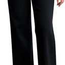 roswear Women's Wide Leg Jeans Casual High Waisted Stretch Baggy Loose Denim Pants, Black, Medium