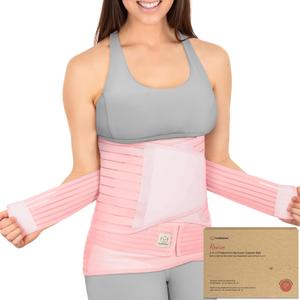 3 in 1 Postpartum Belly Support Recovery Wrap  Postpartum Belly Band, After Birth Brace, Slimming Girdles, Body Shaper Waist Shapewear, Post Surgery Pregnancy Belly Support Band (Blush Pink, M/L)
