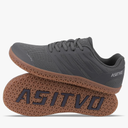 ASITVO Wide Men's Barefoot Zero Drop Sole Minimalist Width Toe Box Walking Shoes Sneakers TPU Toe No-Sew Upper Gray 11