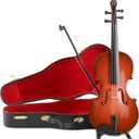 EASTROCK Miniature Violin Model, 9.8in Wooden Mini Violin with Stand, Black Leather Case - Dollhouse Accessory, Musical Instrument Decor Gift for Home Office