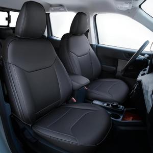 Carlimeki Leather Seat Covers Custom Fit for Maverick 2022-2026, Compatible with XL, XLT, Lobo, Lariat, Tremor Model - Armrest Covers Included - Faux Leather, Fully Covered, Fit Like a Glove