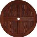 Bare Decor Indoor/Outdoor Solid Teak Wood Spinning Lazy Susan, Extra Large 32" Round