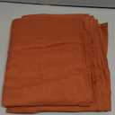 Mrs.Naturall Terracotta Curtains 38 Inch Width for Kitchen Door 2 Panels Rod Pocket Flax Linen Semi Sheer Mini Short Small Window Rust Curtains for Bathroom Basement RV Front Entry Doorway Wide 38x45