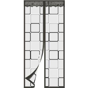 Insulated Door Curtain - 39x83 inch Magnetic Thermal and Insulation Self-Closing Privacy Door Cover Screen for Doorways Keep Draft Out for Air Conditioner, Heater Room, Living Room (White)