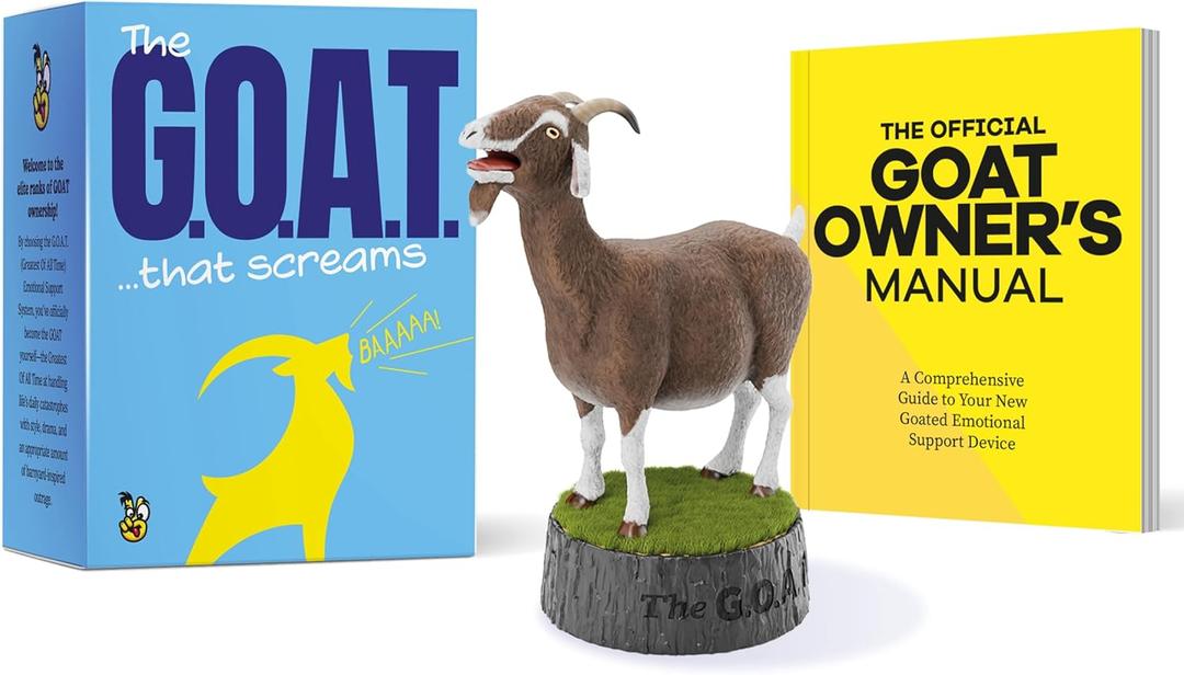 The Screaming Goat Desk Toy - White Elephant Gifts - Funny Gag Gift Ideas for Coworkers - Unique Fun Desk Toys - Hilarious Easter Basket Stuffers