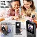 64GB MP3 Player with Bluetooth 5.3 Auto Reconnect, MP3 Music Player with Speaker, 1.8" Screen & Physical Buttons, Voice Recorder, FM Radio, 40H Battery Life, No WiFi, Supports 128GB microSD Card