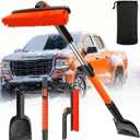 DMJN [2026 Upgrade Extendable Car Snow Brush and Ice Scraper [3in1] Clean Snow, Ice and Frost, 45''Adjustable Length with 360° Rotating Brush Head, Suitable for All CarsMedium