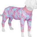 Xqpetlihai Recovery Shirt for Abdominal Wounds or Skin Diseases Bodysuit Dogs Pajamas for Shedding Allergy Anti Licking Pink Bow Surgery Suit for Dogs Female(B-S) (Small (Pack of 1))