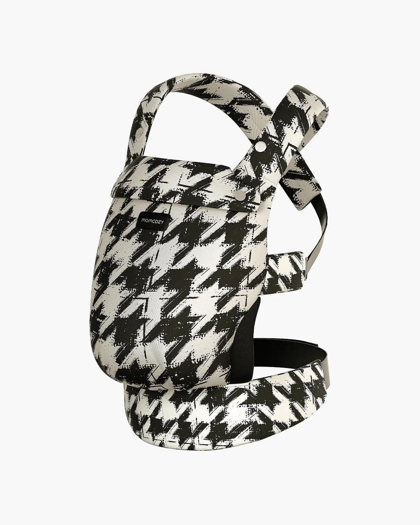 Momcozy PureHug Baby Carrier, Cotton Houndstooth Pattern Infant Carrier with Adjustable Waist Belt and Shoulder Straps
