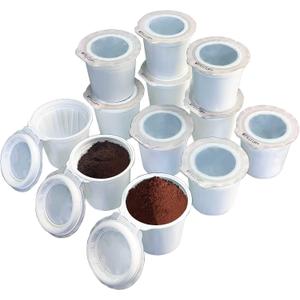 12 iFillCup Fillable K Cups - Ultrafine Filter for Sediment-Free Brew, Universal K Cup Brewer Compatibility, DeepBrew Filter Holds 50% More Coffee for Insanely Rich Brews (White)