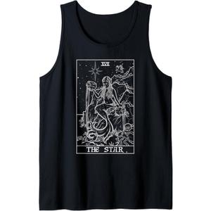 The Star Tarot Card Halloween Horror Mermaid Gothic Witch Tank Top, Size S