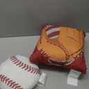 Lush Decor Baseball Game Reversible Quilt Queen Size 5 Piece Set Full/Queen Gray & Navy - Kids Bedding Set Full Quilt - Sports Decor - Baseball Bedding