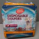 Simple Solution Disposable Dog Diapers, Female Dog Diapers, Puppy Potty Training, Incontinence and Heat Cycle Protection, Large Diapers for Dogs, 18-27 Inch Waist, 30 Count