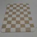 Ralxion Checkered Dog Feeding Mat, Absorbent Mats for Dog Food and Water Bowl, Dispenser, Retro Aesthetic Beige Khaiki Checkerboard Pet Placemat for Dogs, Cats, Puppy Accessories, 16" X 24”