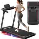 Treadmill with Incline 3-in-1 Portable Treadmills for Home Small, Incline Walking Pad Treadmill with Handle Bar, Walking Pad Foldable with 3.0HP Quiet Brushless, LED Dispay, 300LBS Capacity Black