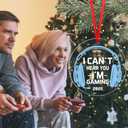 3 x Gamer Ornament - Can't Hear You I'm Gaming, Gamer Gifts, Gifts for Gamers Men, Video Game Ornament, Gamers Ornaments for Christmas Tree, Gaming Ornaments for Christmas Tree