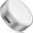 RUXELY Magnetic Charger Adapter 5W for Apple Watch 11,Portable Wireless Fast iWatch Charger with USB C & iPhone Power Port,Short Apple Watch Charging Cable for iWatch Series 10 9 8,Ultra,SE,42/46/44mm (Silver)