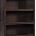 Sauder 5 Tier Book Shelf Wooden Bookcase Multipurpose Bookshelf for Home Office, Living Room, in Jamocha Wood