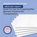 Box USA Shipping Cardboard Sheets 24"L x 36"W, 5-Pack | Corrugated Sheets for Packing, Moving and Storage Supplies 2436